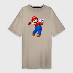 Женская футболка-платье Марио - крутейший гольфист Super Mario
