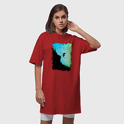 Футболка женская-платье Дроп, цвет: красный — фото 2