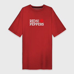 Футболка женская-платье RHCP Logo Red Hot Chili Peppers, цвет: красный
