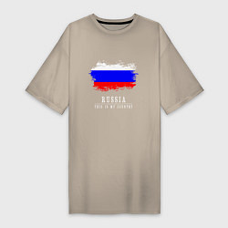 Женская футболка-платье Россия моя страна