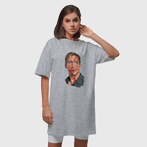 Женская футболка-платье Гослинг из Драйва / Меланж – фото 3