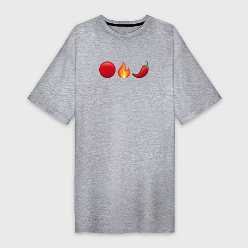 Женская футболка-платье Emoji RHCP / Меланж – фото 1