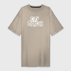 Женская футболка-платье ZillaKami x SosMula City Morgue Logo