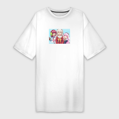 Женская футболка-платье Юи Канадэ и Юри Ангельские ритмы / Белый – фото 1