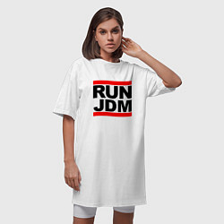 Футболка женская-платье Run JDM Japan, цвет: белый — фото 2