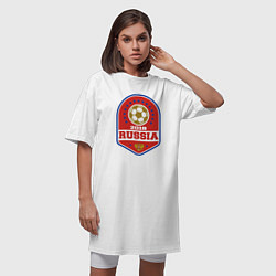 Футболка женская-платье 2018 Russia, цвет: белый — фото 2