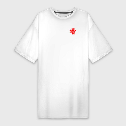 Женская футболка-платье Noize mc - кармашек / Белый – фото 1