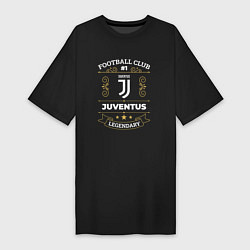 Футболка женская-платье Juventus FC 1, цвет: черный