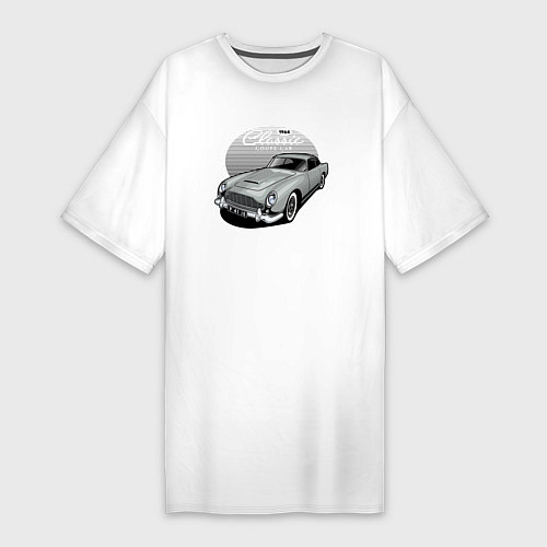 Женская футболка-платье Retro car / Белый – фото 1