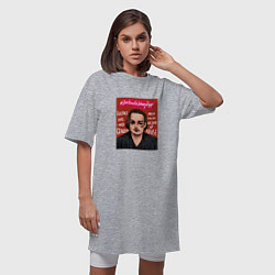 Футболка женская-платье Справедливость для Джонни Деппа, цвет: меланж — фото 2
