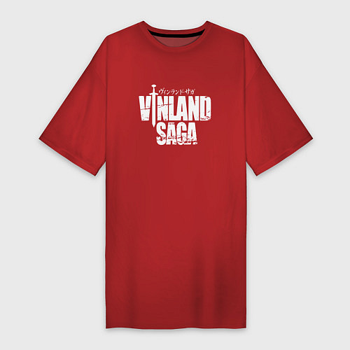 Женская футболка-платье Сага о Виланде art / Красный – фото 1