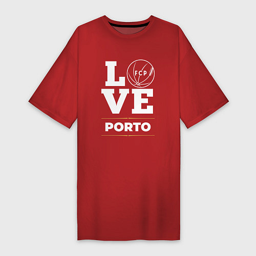 Женская футболка-платье Porto Love Classic / Красный – фото 1