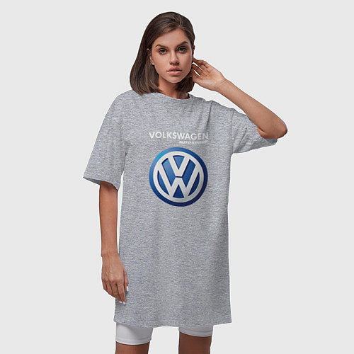 Женская футболка-платье VOLKSWAGEN Autosport / Меланж – фото 3