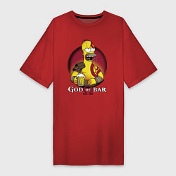 Женская футболка-платье Homer god of bar