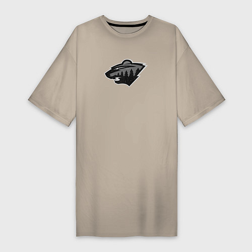 Женская футболка-платье Minnesota Wild Серый / Миндальный – фото 1