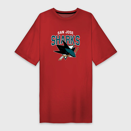 Женская футболка-платье SAN JOSE SHARKS NHL / Красный – фото 1
