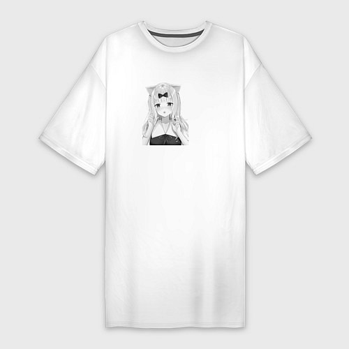 Женская футболка-платье Чика art / Белый – фото 1