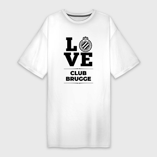 Женская футболка-платье Club Brugge Love Классика / Белый – фото 1