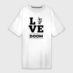 Футболка женская-платье Doom Love Classic, цвет: белый