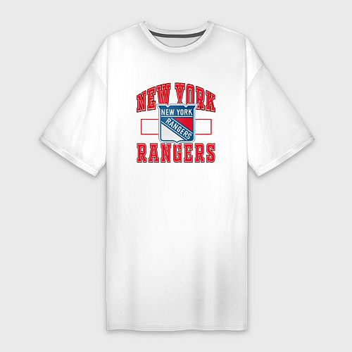 Женская футболка-платье NY RANGERS NHL НЬЮ-ЙОРК РЕЙНДЖЕРС / Белый – фото 1