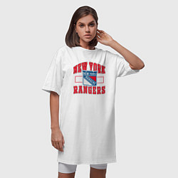 Футболка женская-платье NY RANGERS NHL НЬЮ-ЙОРК РЕЙНДЖЕРС, цвет: белый — фото 2