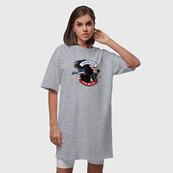Футболка женская-платье Американский орел USA, цвет: меланж — фото 2