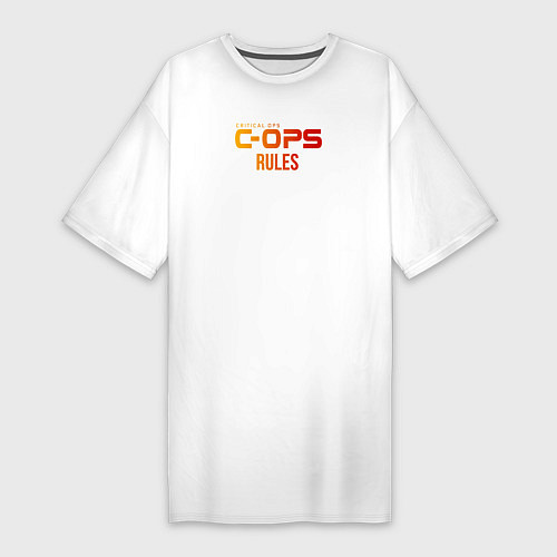 Женская футболка-платье Critical ops копс / Белый – фото 1