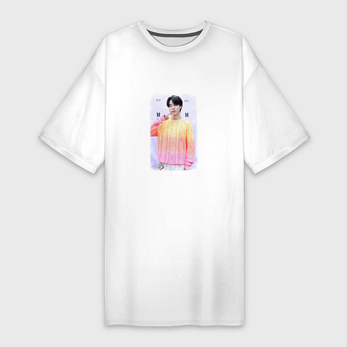 Женская футболка-платье Jimin of BTS / Белый – фото 1