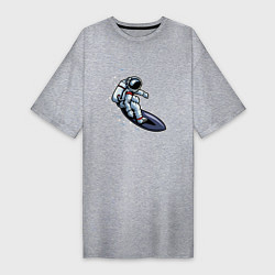 Женская футболка-платье Космонавт на серфинге