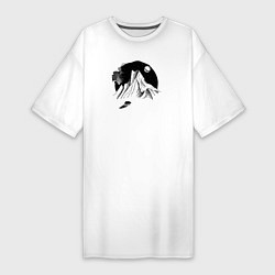 Женская футболка-платье Тень медведя