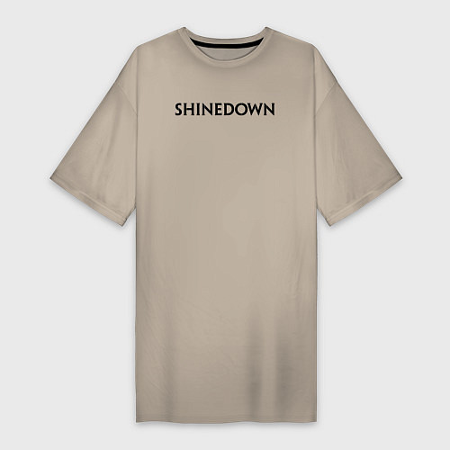 Женская футболка-платье Shinedown лого / Миндальный – фото 1