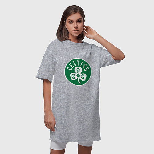 Женская футболка-платье Team Celtics / Меланж – фото 3