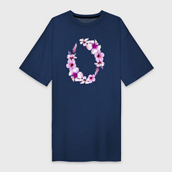 Женская футболка-платье Цветы Венок Из Розовых Гибискусов