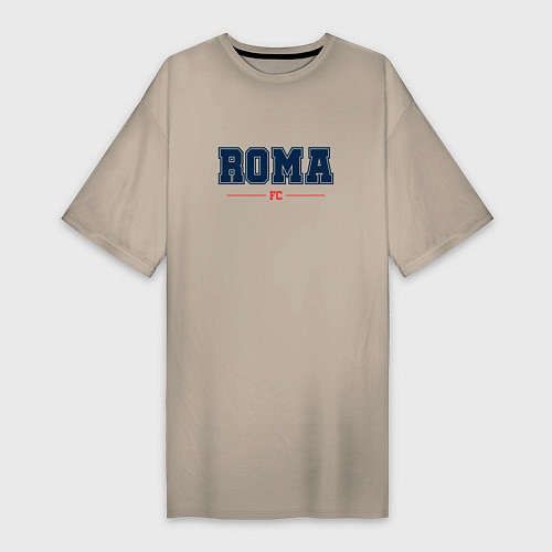 Женская футболка-платье Roma FC Classic / Миндальный – фото 1