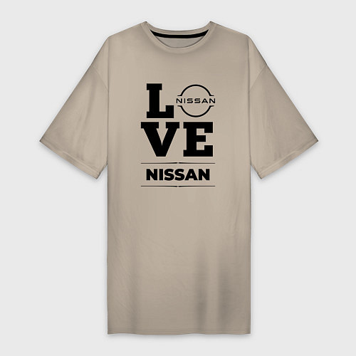 Женская футболка-платье Nissan Love Classic / Миндальный – фото 1