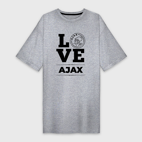 Женская футболка-платье Ajax Love Классика / Меланж – фото 1