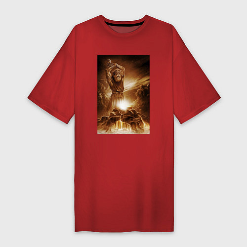 Женская футболка-платье Сварог - Кузнец / Красный – фото 1