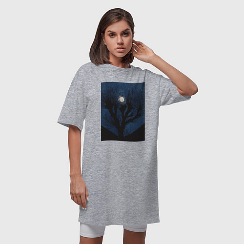 Женская футболка-платье Moon Light Луна / Меланж – фото 3