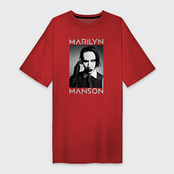 Футболка женская-платье Marilyn Manson фото, цвет: красный