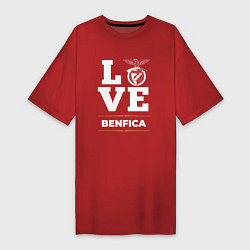 Футболка женская-платье Benfica Love Classic, цвет: красный