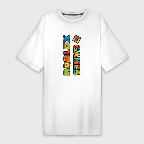 Женская футболка-платье Roblox Lego Game / Белый – фото 1