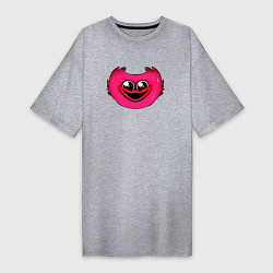 Футболка женская-платье POPPY PLAYTIME - ПОППИ ПЛЕЙТАЙМ КИССИ МИССИ, цвет: меланж