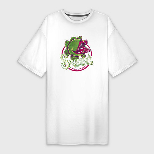 Женская футболка-платье Seymours Organic Plant Food / Белый – фото 1