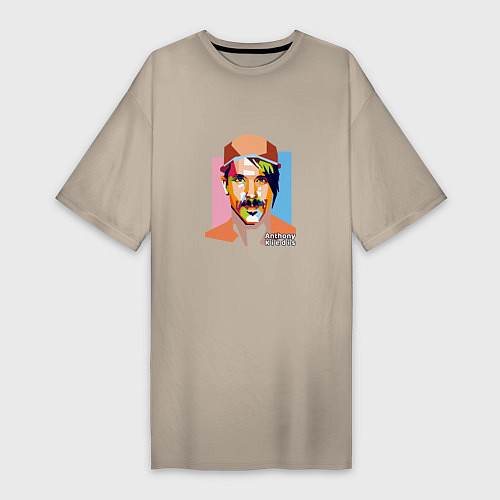 Женская футболка-платье Anthony Kiedis / Миндальный – фото 1