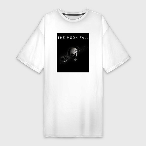 Женская футболка-платье The Moon Fall Space collections / Белый – фото 1