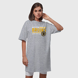 Футболка женская-платье NHL Boston Bruins Team, цвет: меланж — фото 2