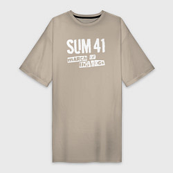 Женская футболка-платье March Of The Dogs - Sum 41