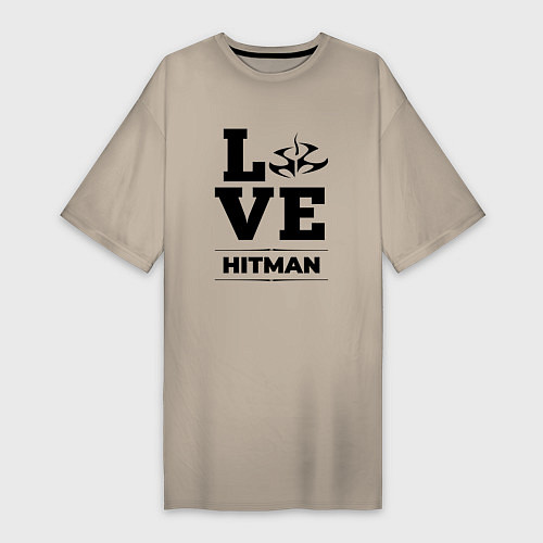 Женская футболка-платье Hitman Love Classic / Миндальный – фото 1