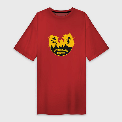 Женская футболка-платье Wu-Forever 1992 / Красный – фото 1