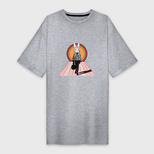 Женская футболка-платье Модный кролик Луи / Меланж – фото 1